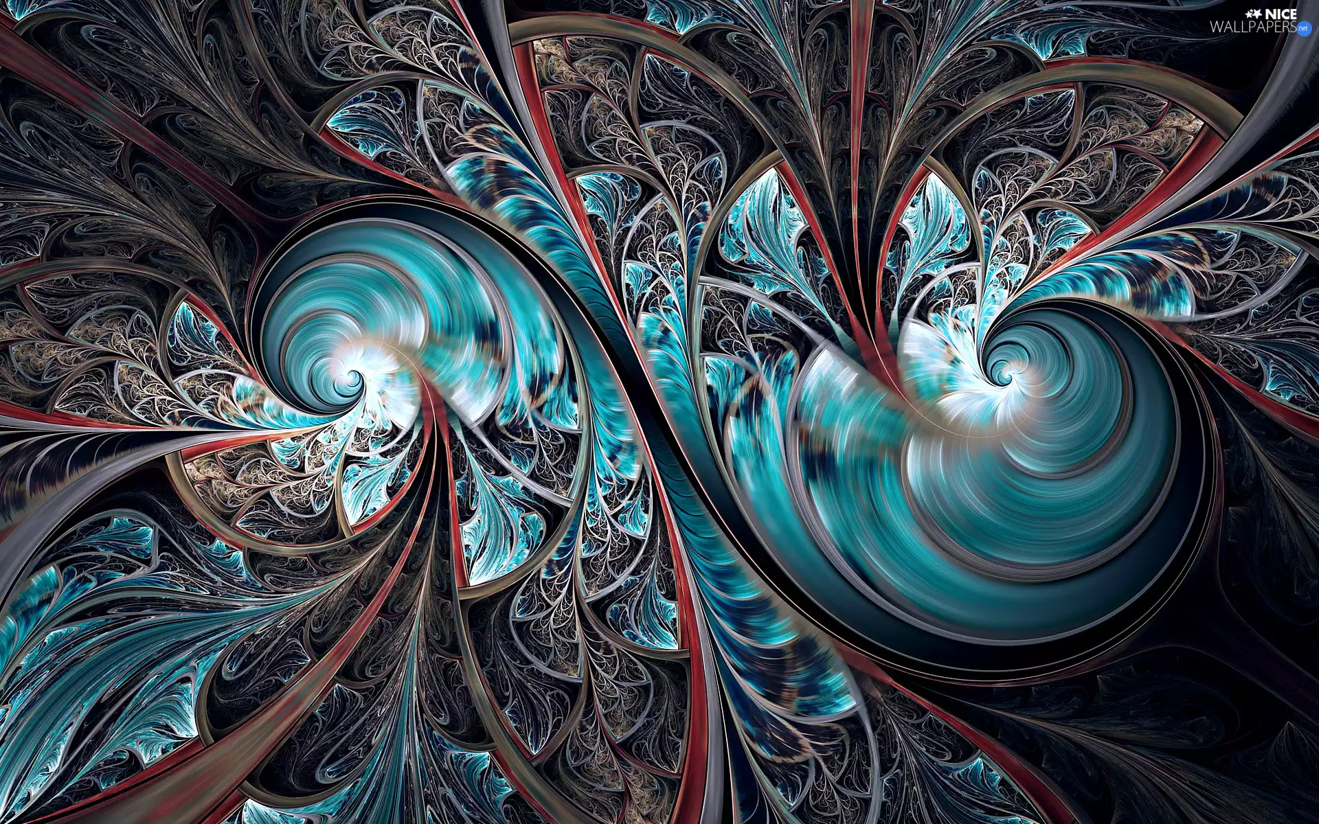 Fraktal, spiral, graphics, model