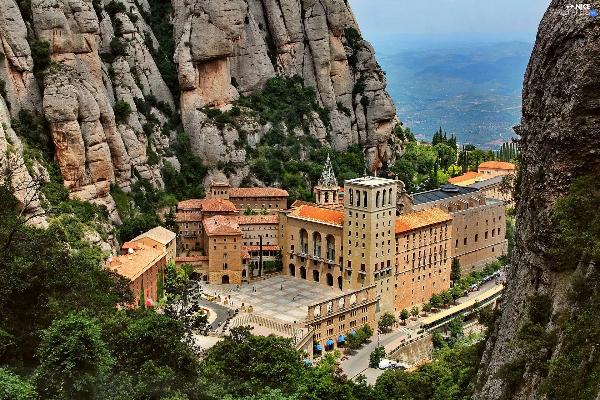 Spain, Mountains, Monastery of Montserrat