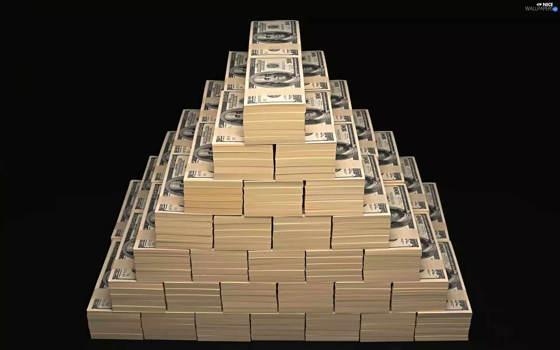 Pyramid, money, U.S. dollars