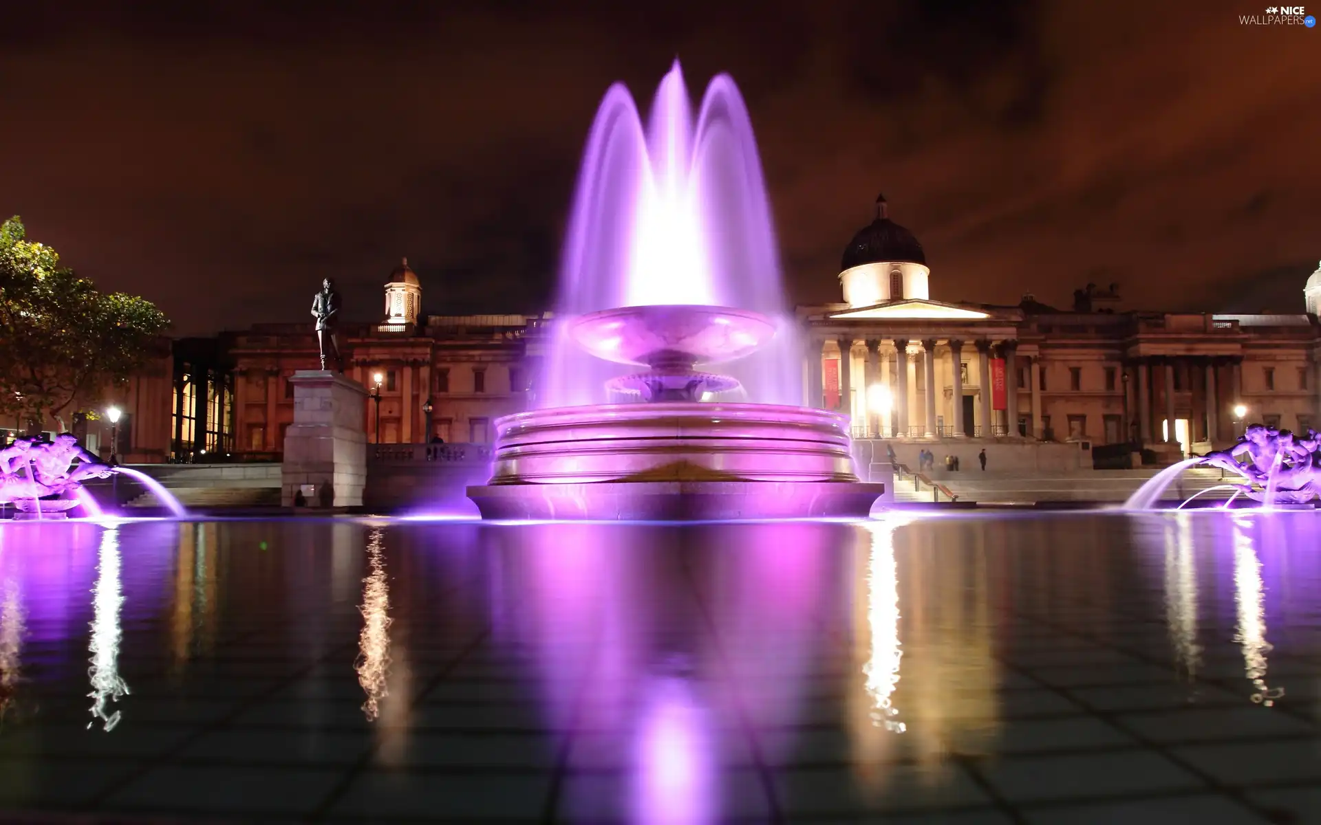 Fountains, palace, Monument, water