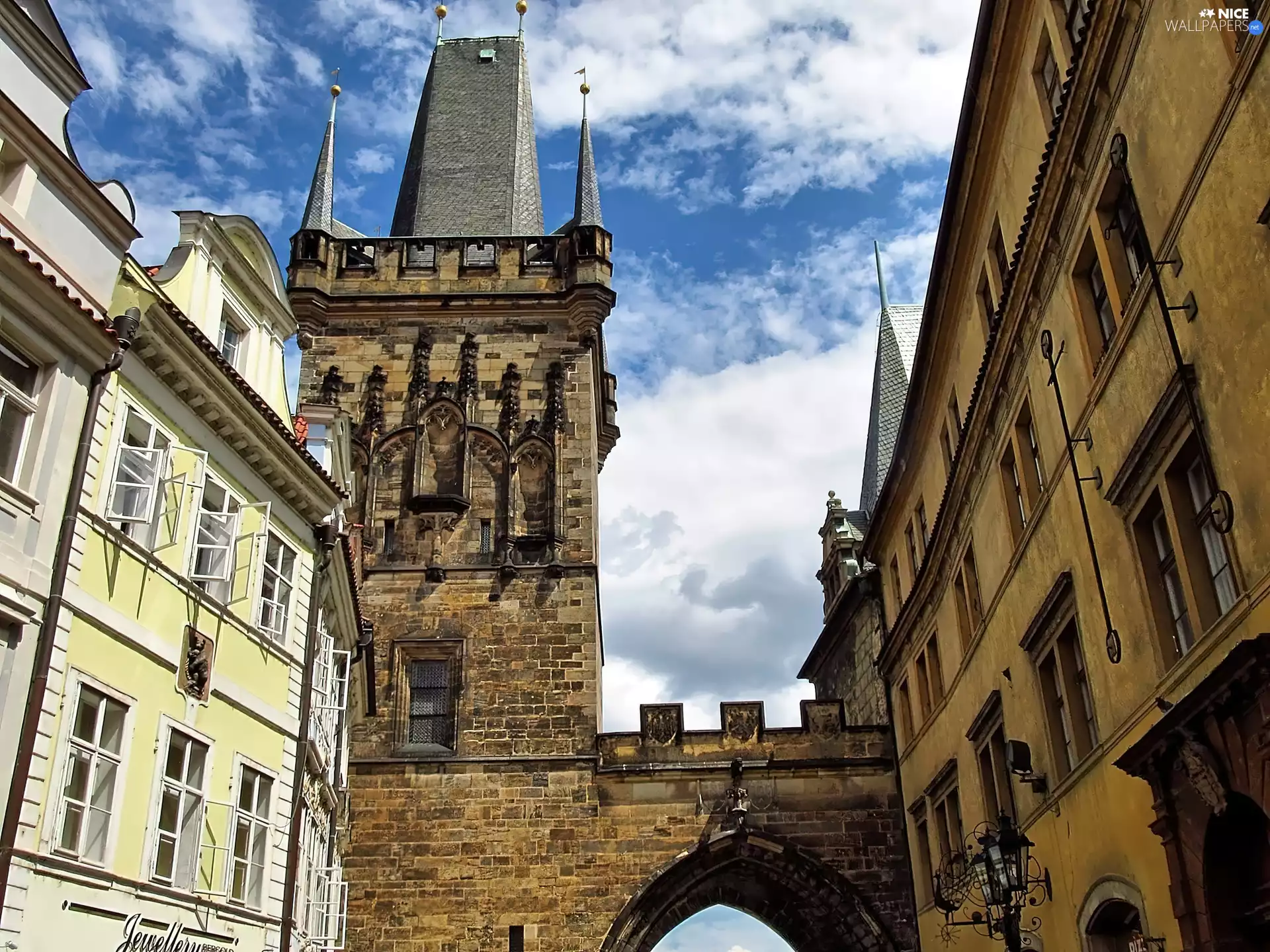 Prague, Monument, Houses, Charles Bridge