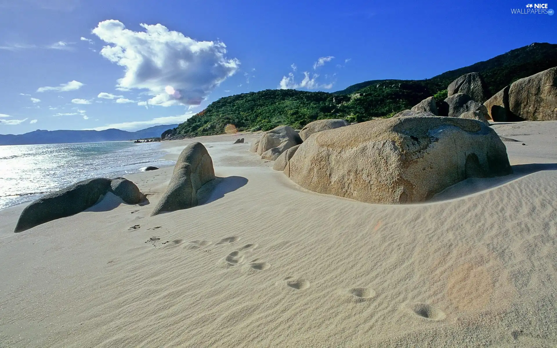 Coast, rocks, Mountains, Beaches