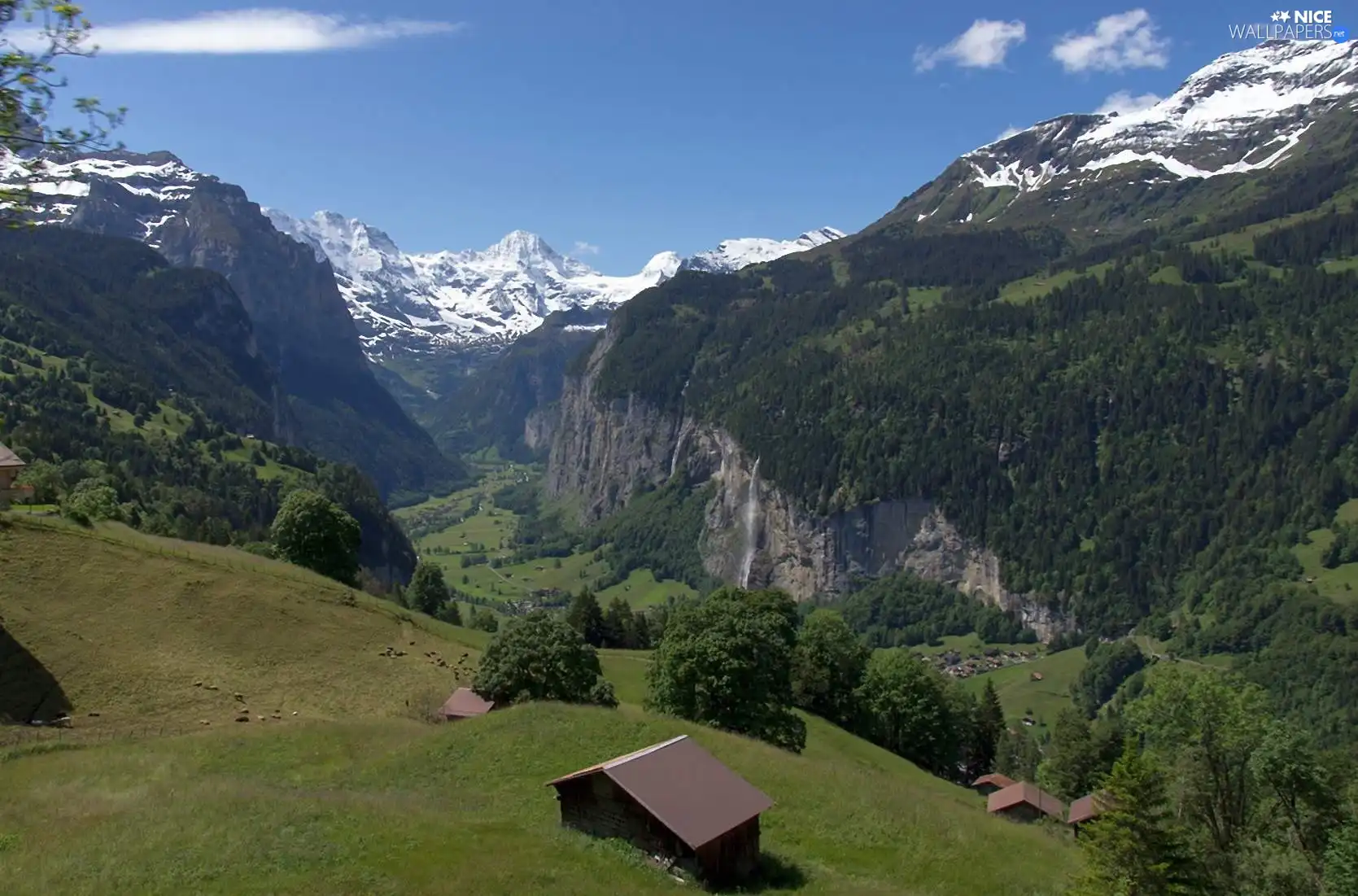 Houses, viewes, Mountains, trees