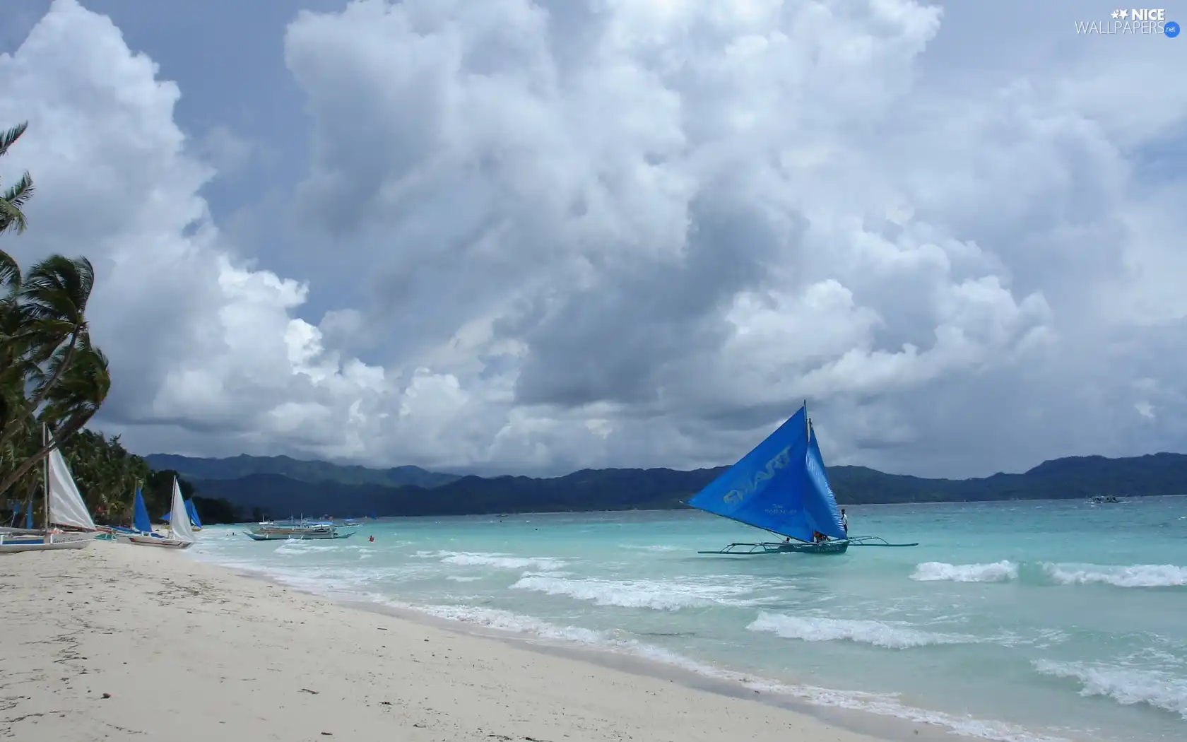 sea, Boats, Mountains, Beaches