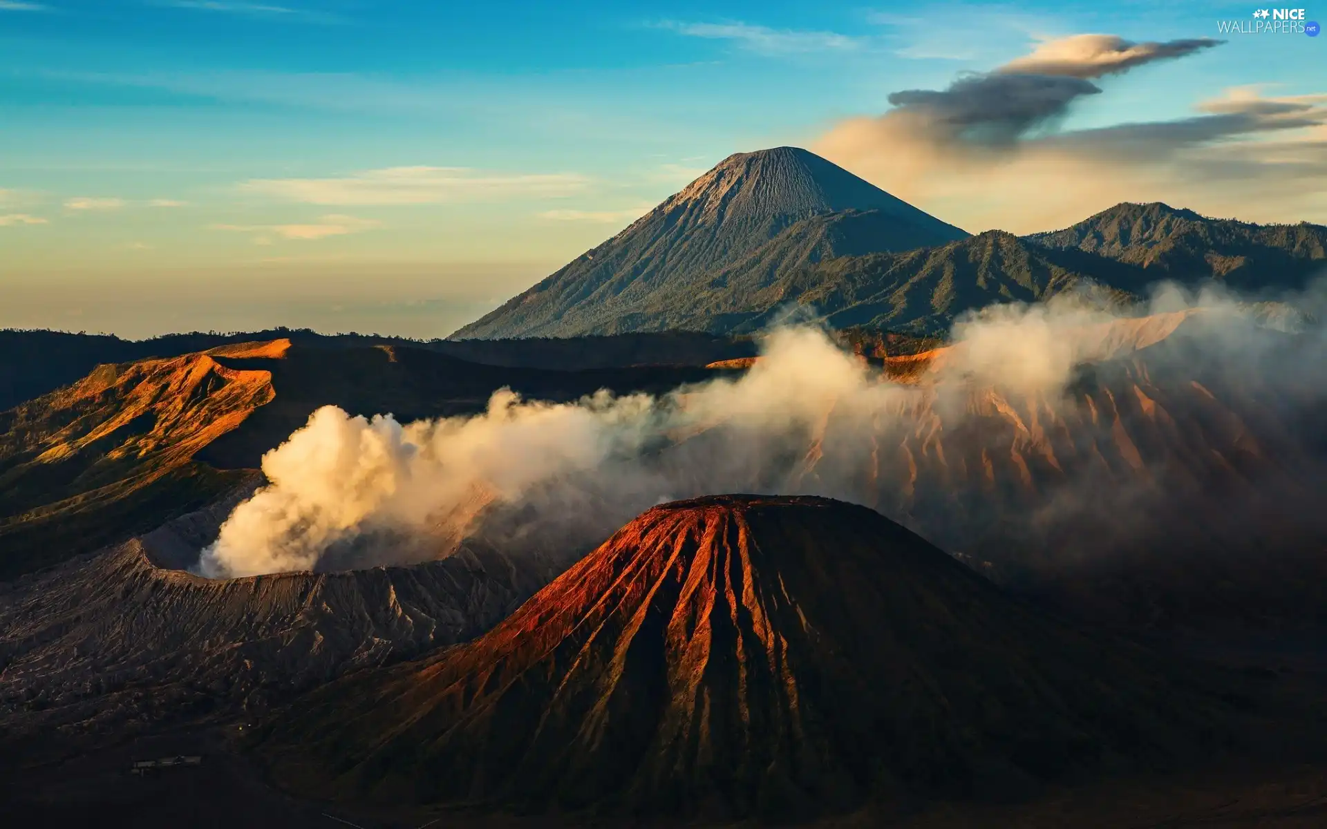 Mountains, indonesia, volcanoes