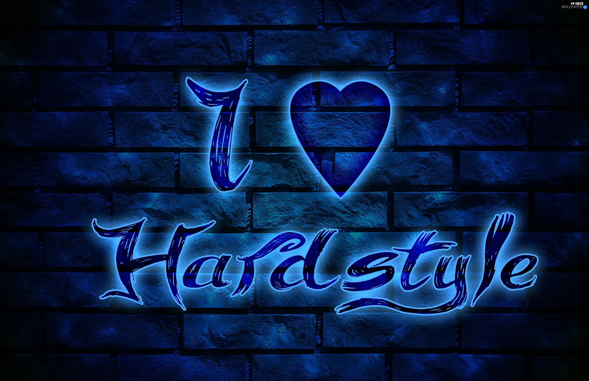 Hardstyle, wall, text, music