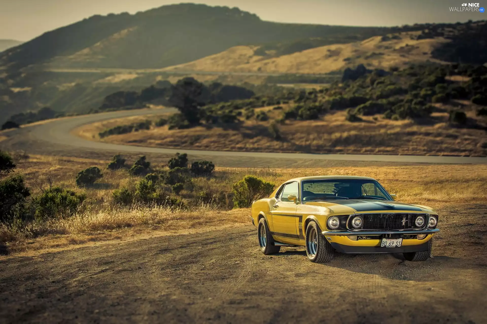Ford, Way, Mountains, Mustang
