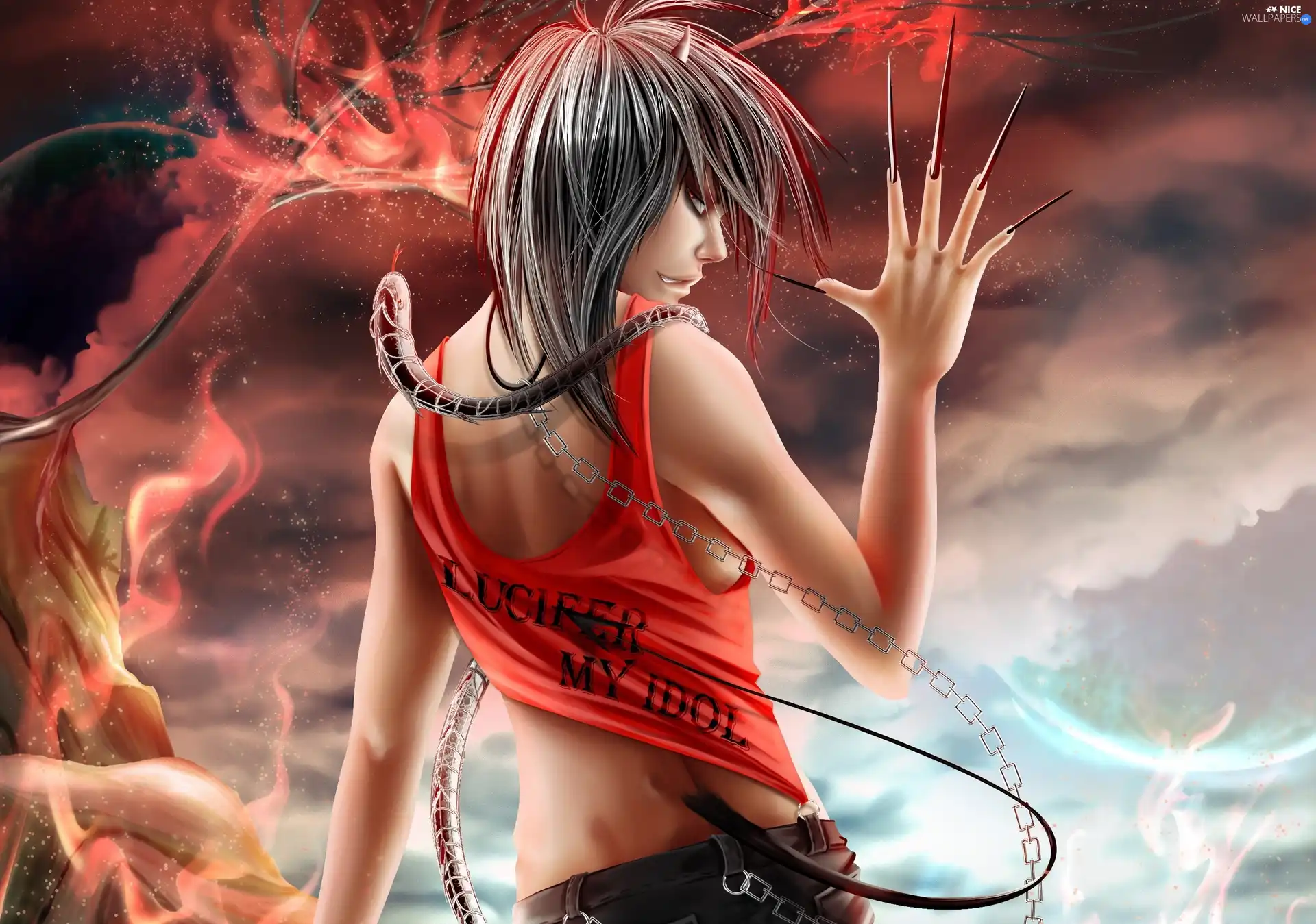 Big Fire, girl, Nails