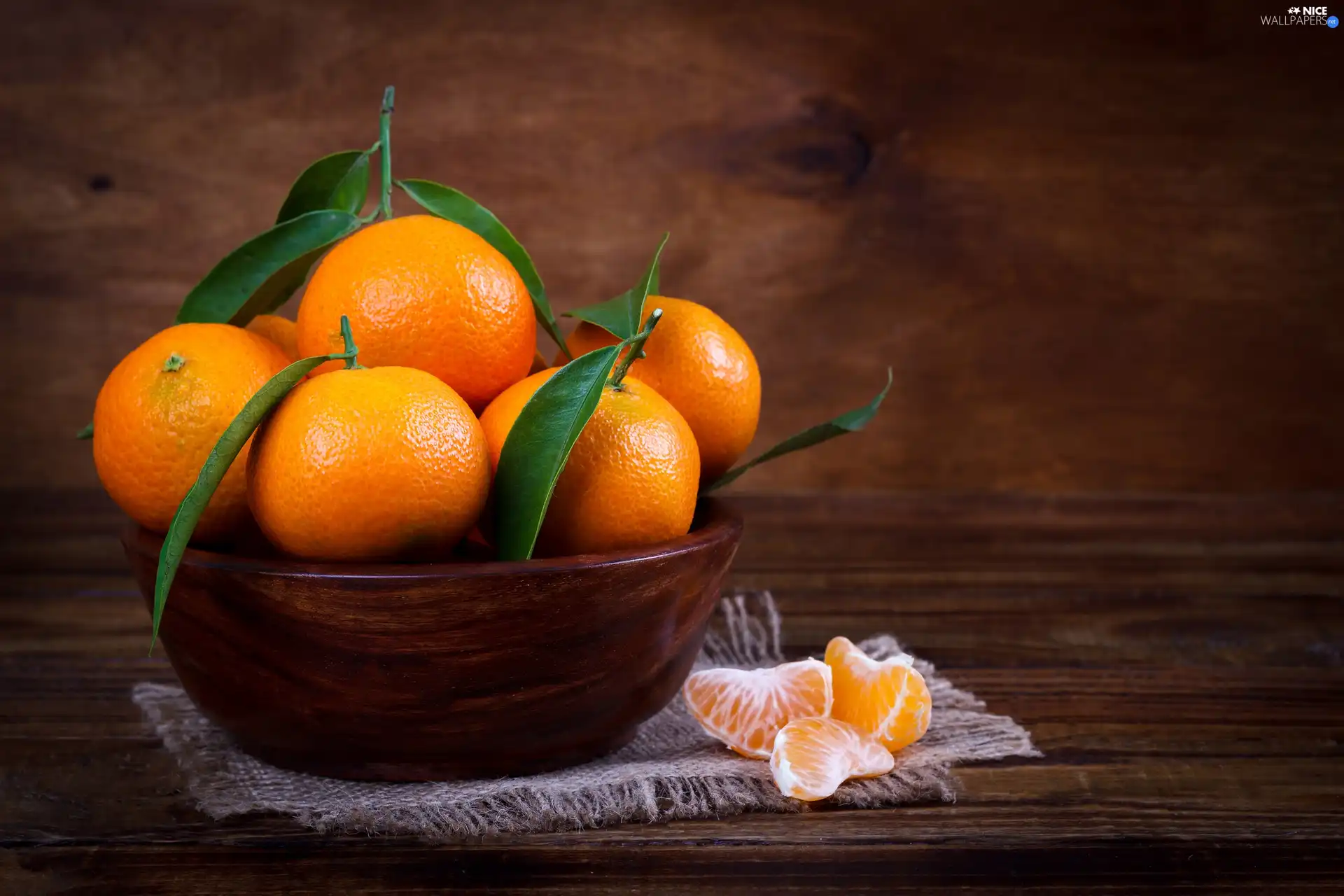 napkin, mandarin, bowl