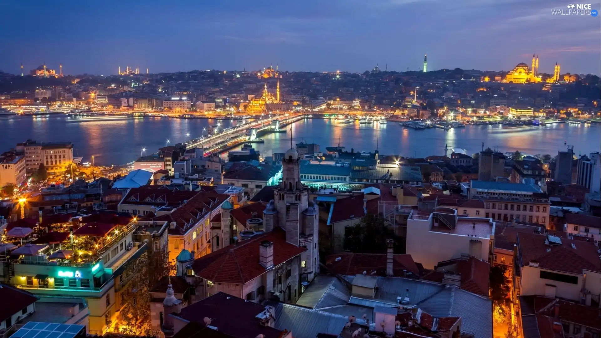 Night, Istanbul, panorama