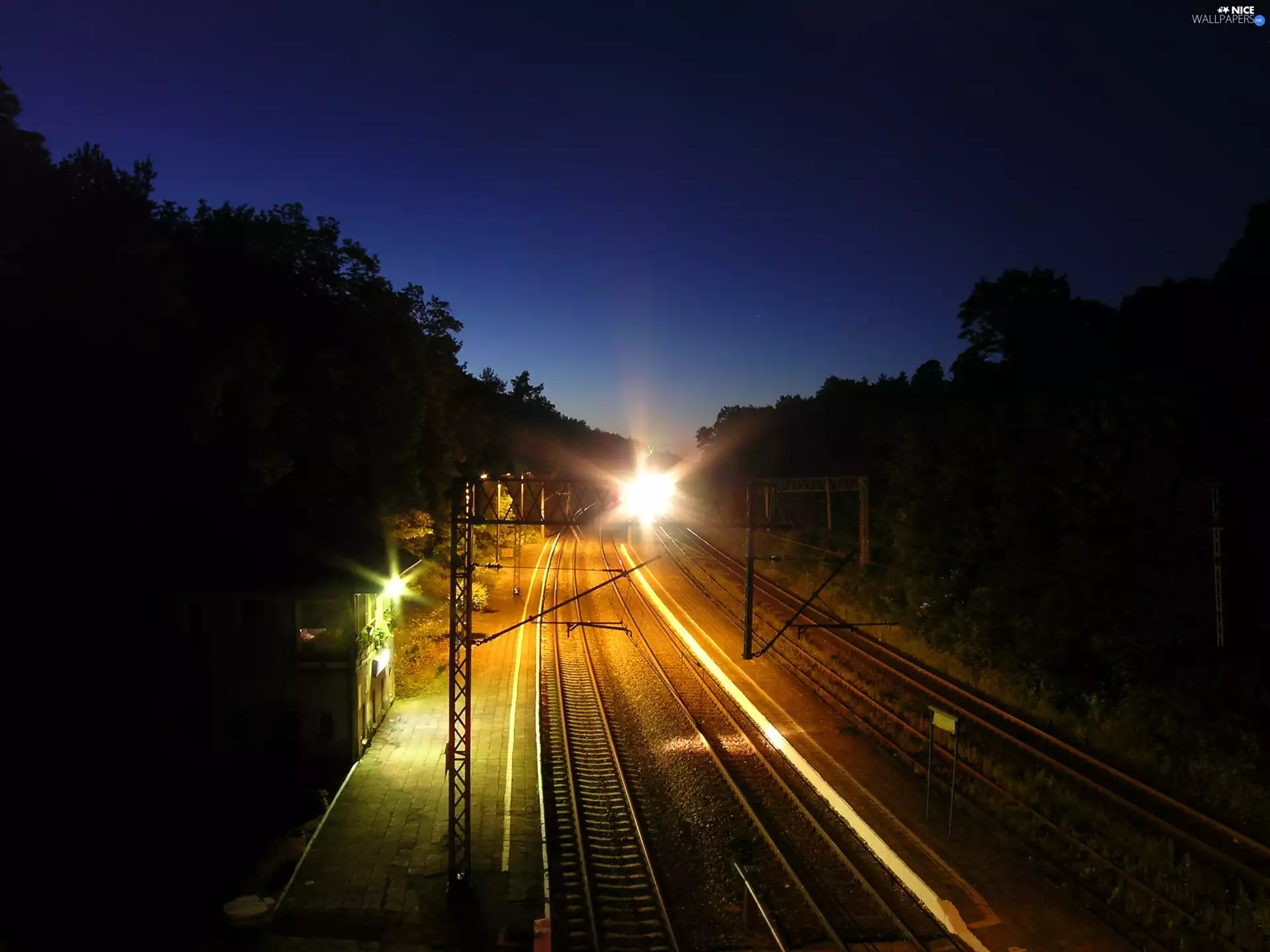 station, light, ##, Night