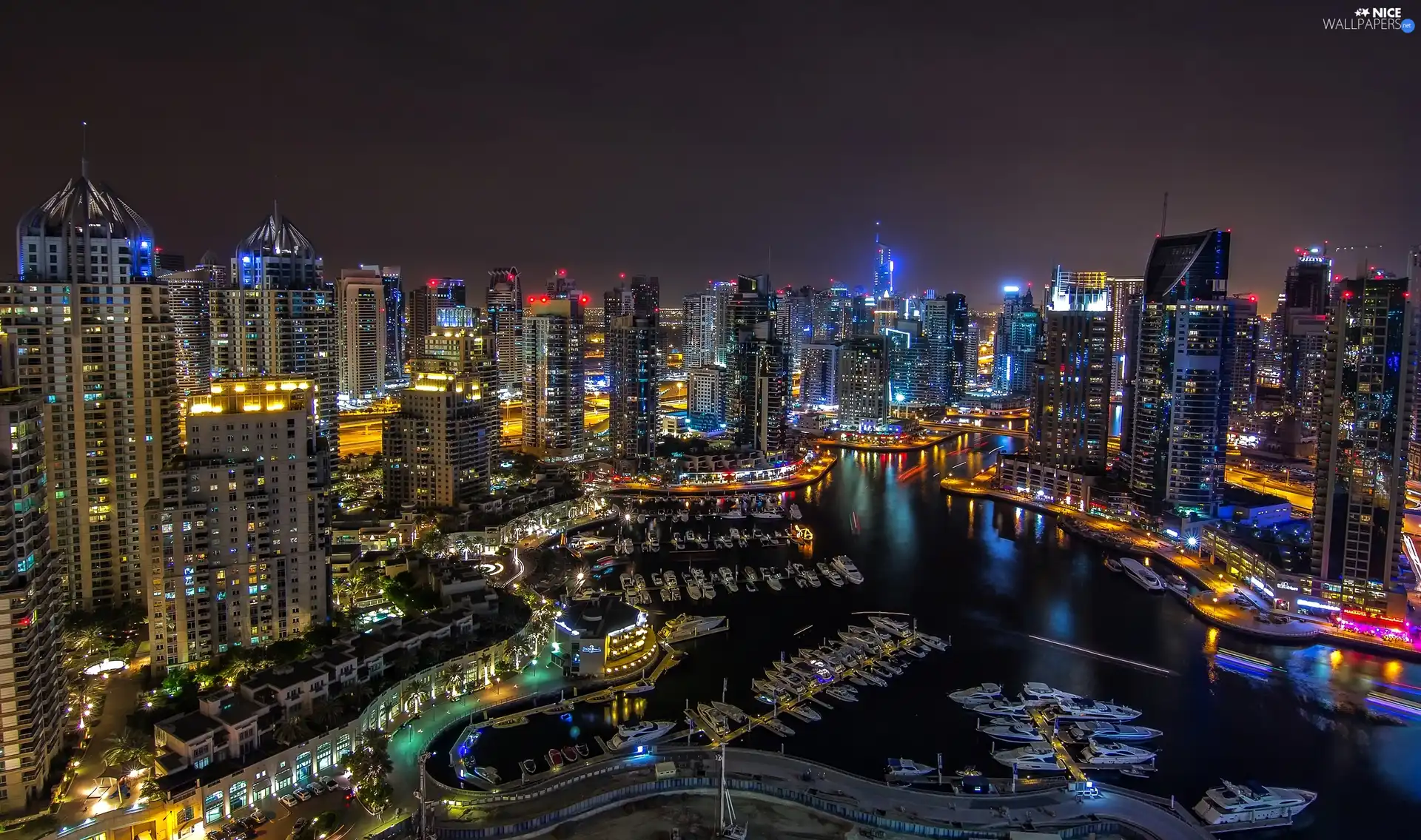 night, Dubaj, Town