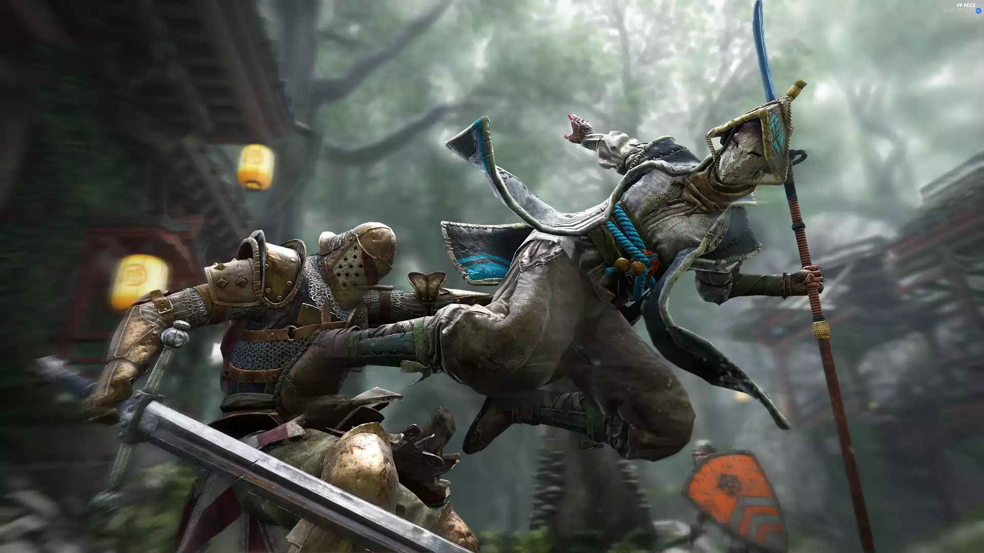 For Honor, Samurai Nobushi, Knight, Fight