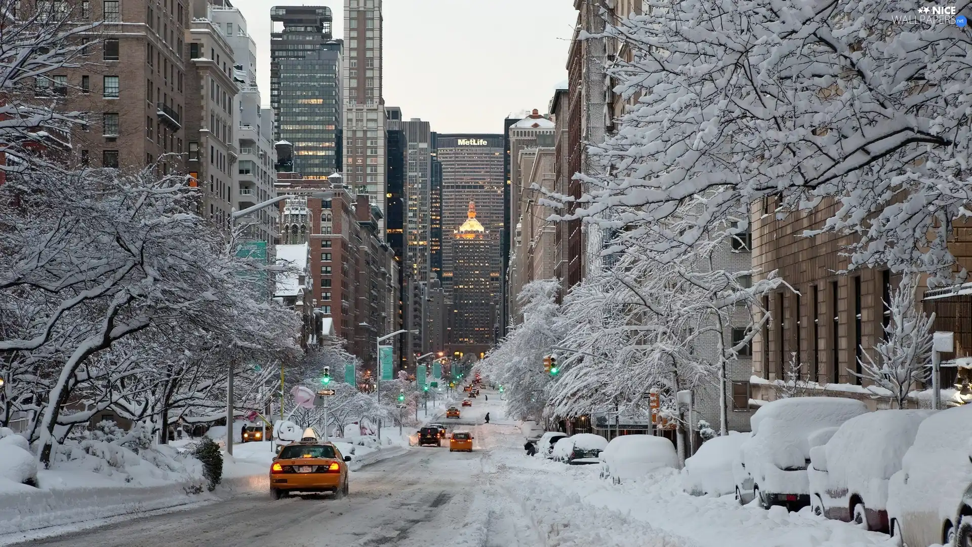 Street, winter, Nowy York