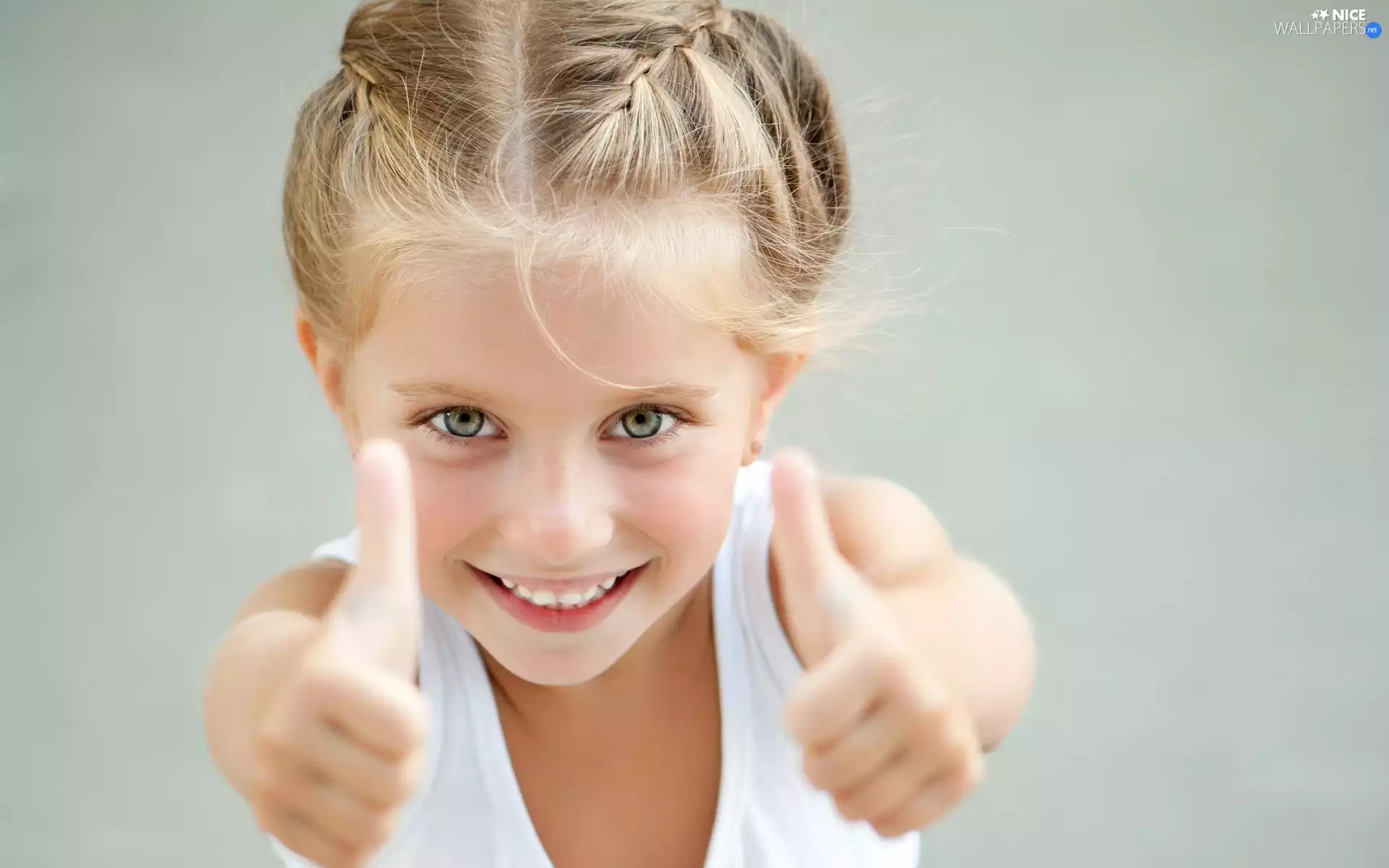 gesture, ok, girl, face, Kid