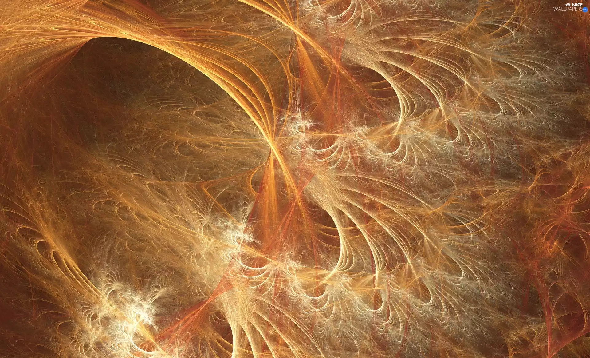 graphics, abstraction, Fraktal, Orange