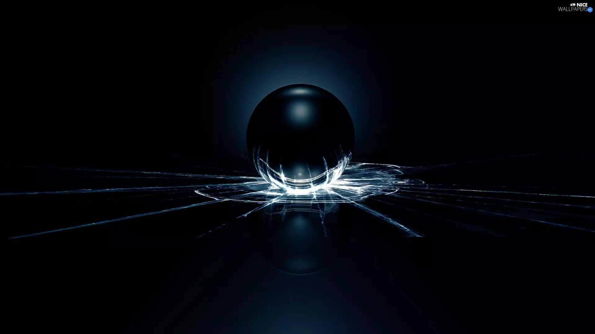 black, 3D, darkness, Orb