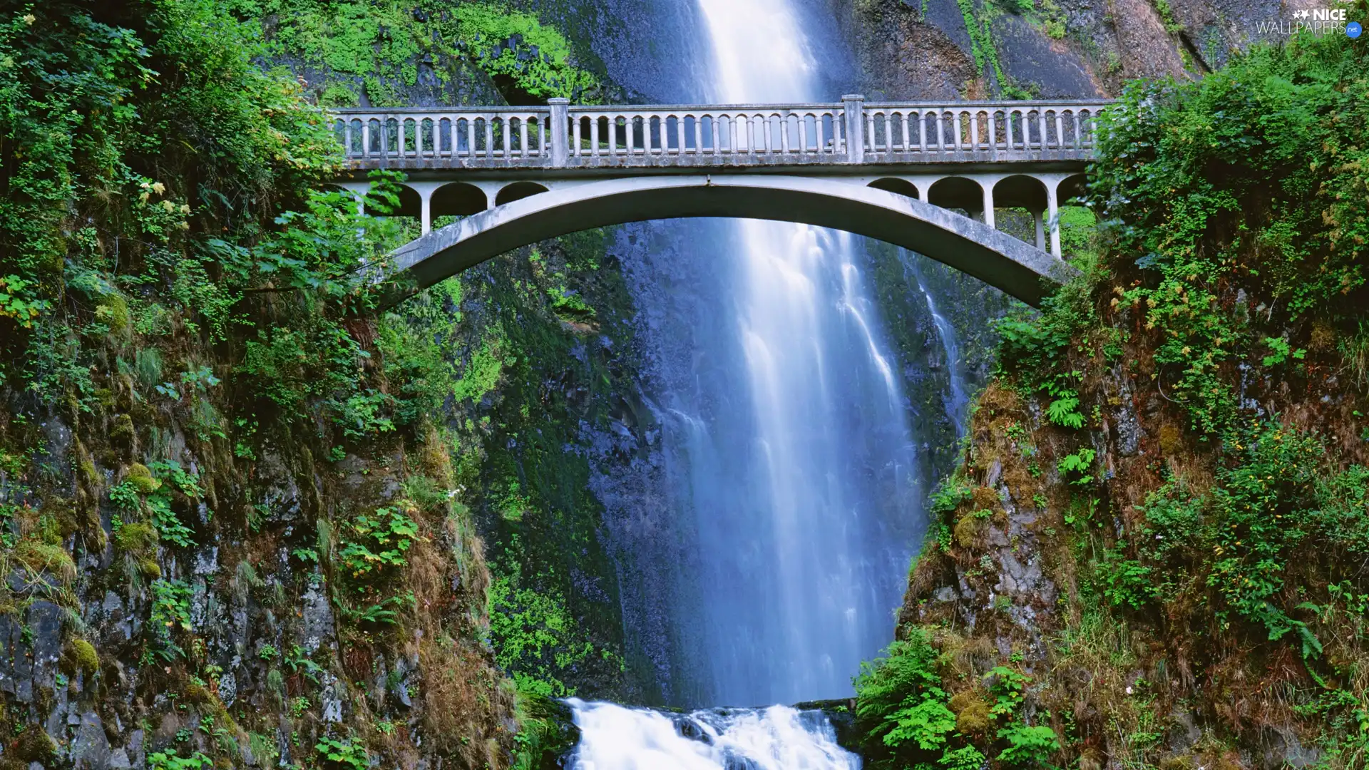 Oregon, waterfall, bridges