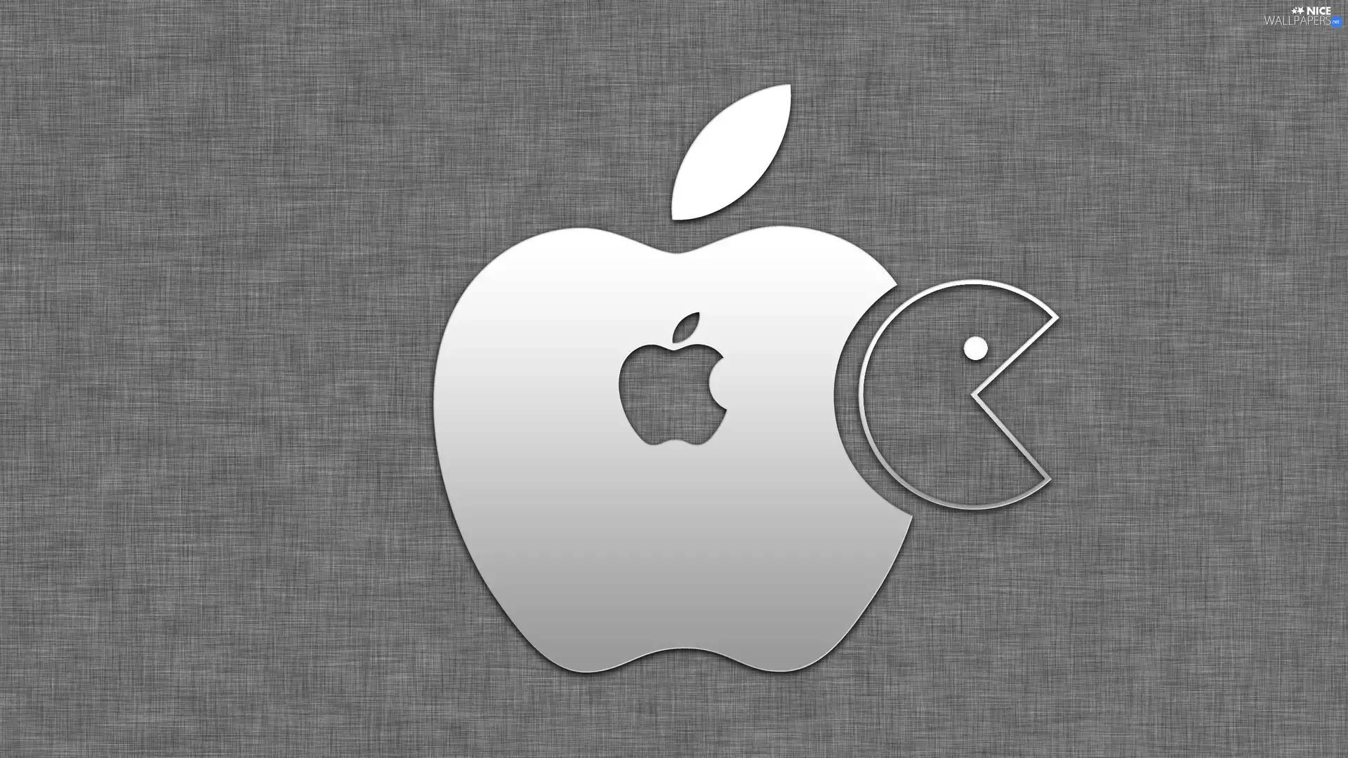 Pacman, logo, Apple