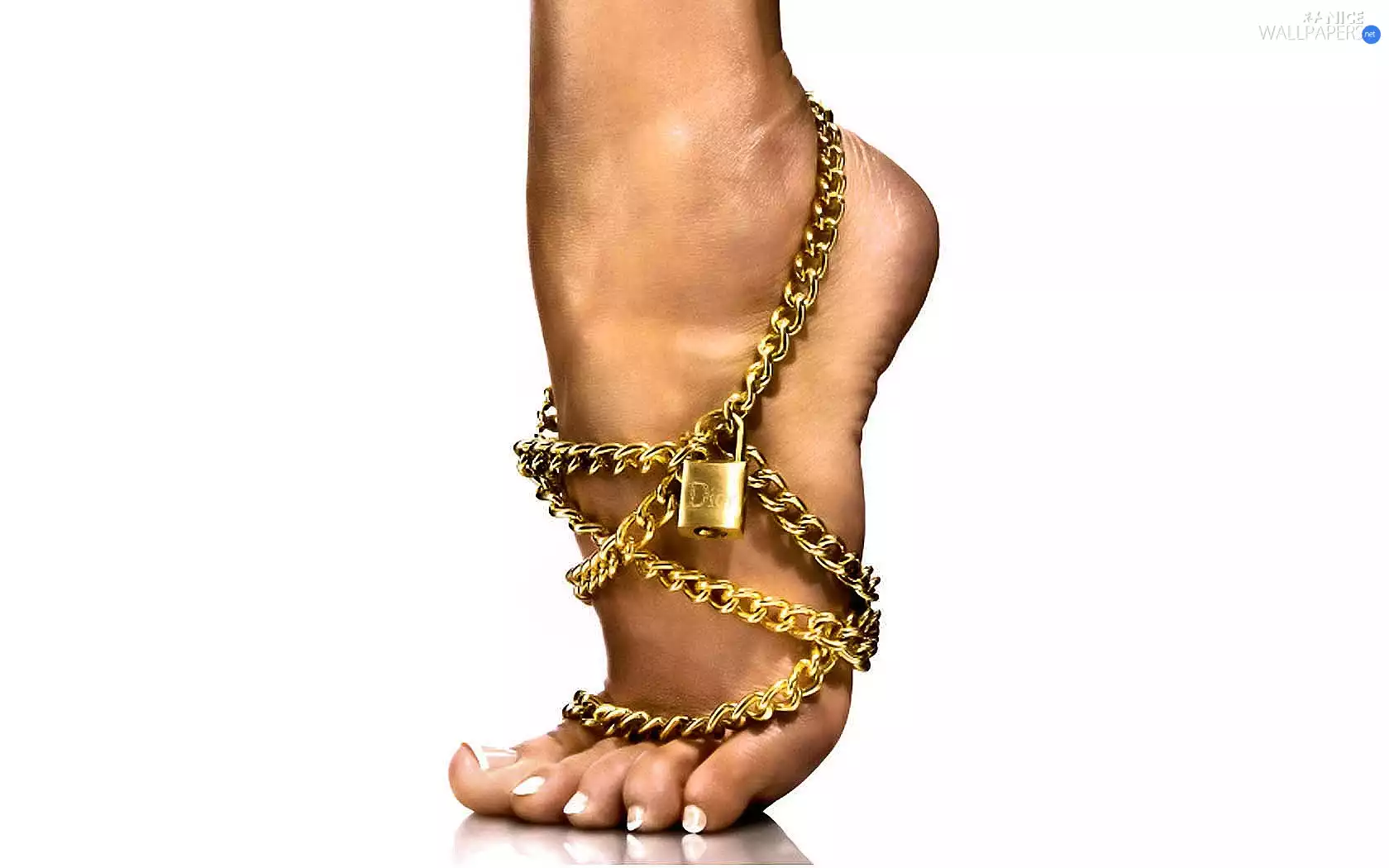 padlock, foot, chain