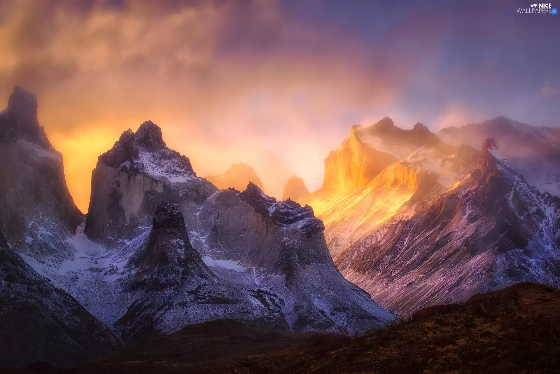 Chile, Mountains, Torres del Paine National Park, Patagonia