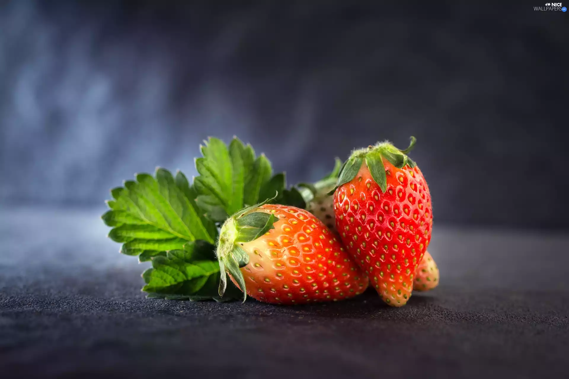 peduncle, Two, strawberries