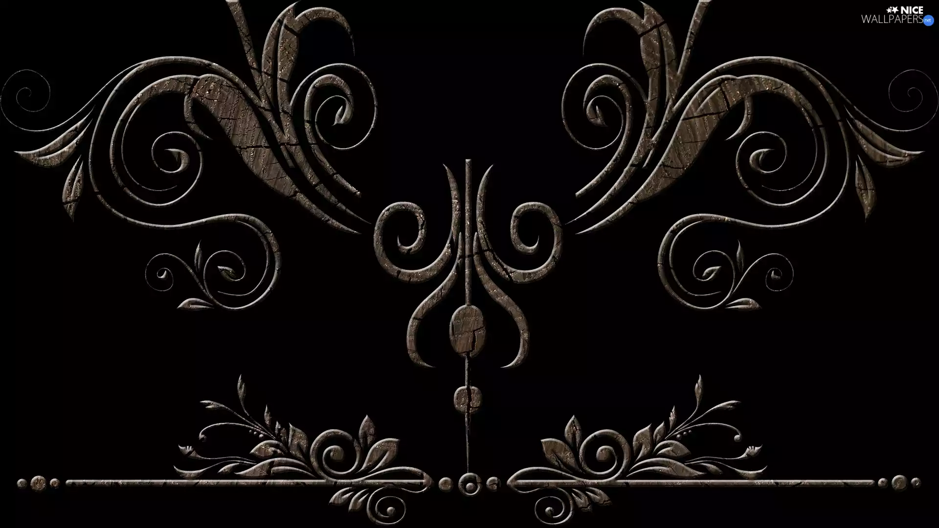 Leaf, photoshop, shine, ornament, Wood