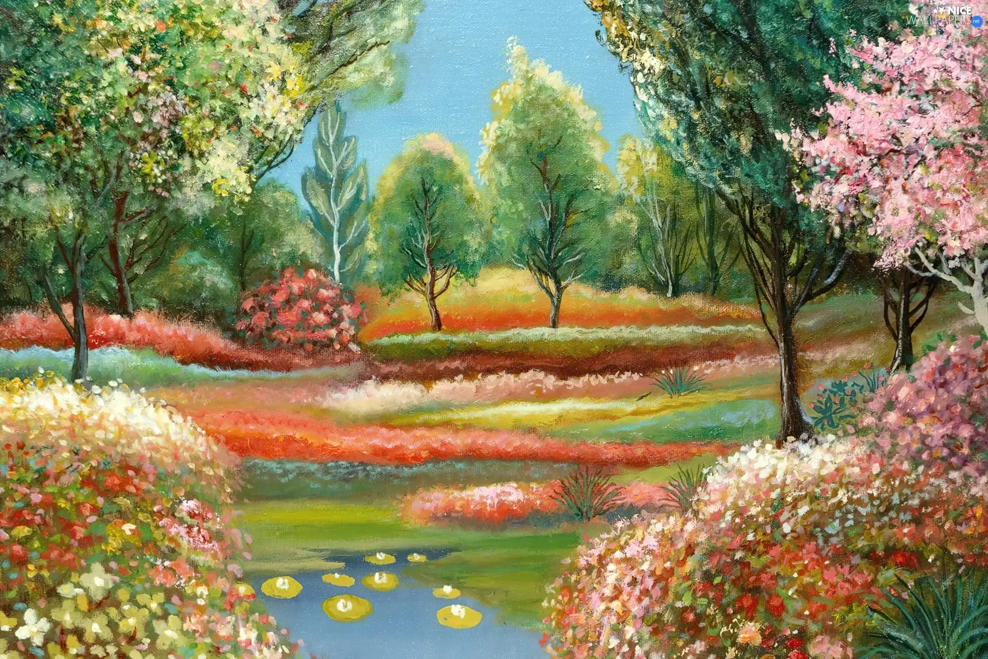 picture, Spring, landscape