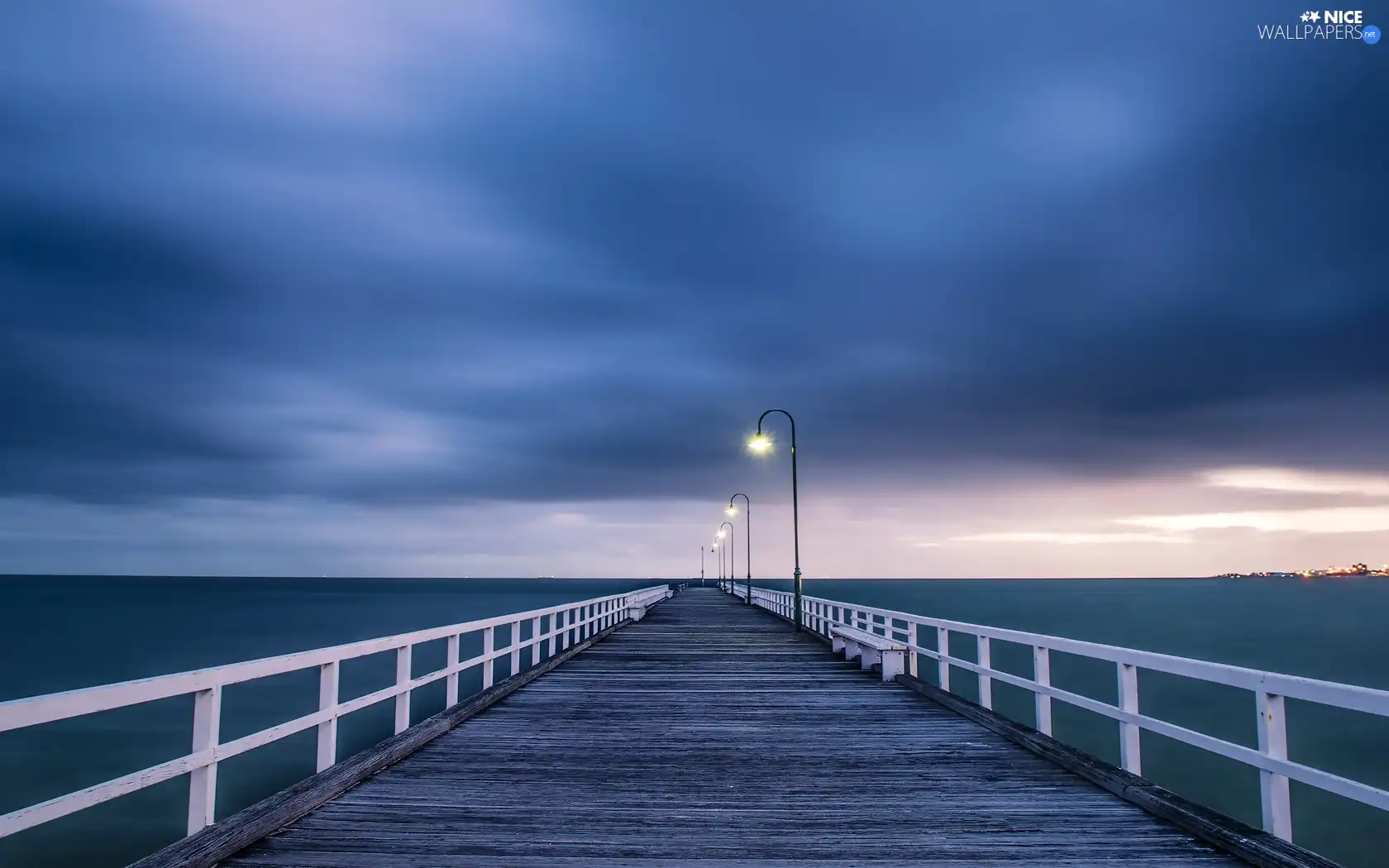 pier, Sky, sea