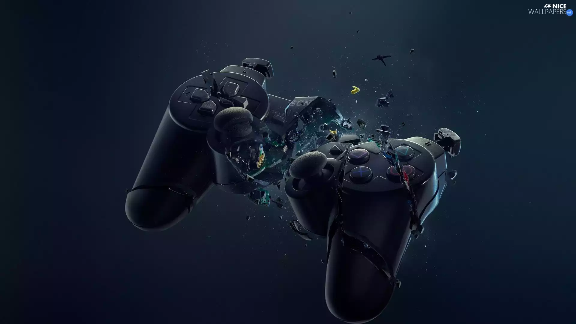 console, Pad, destruction, Playstation