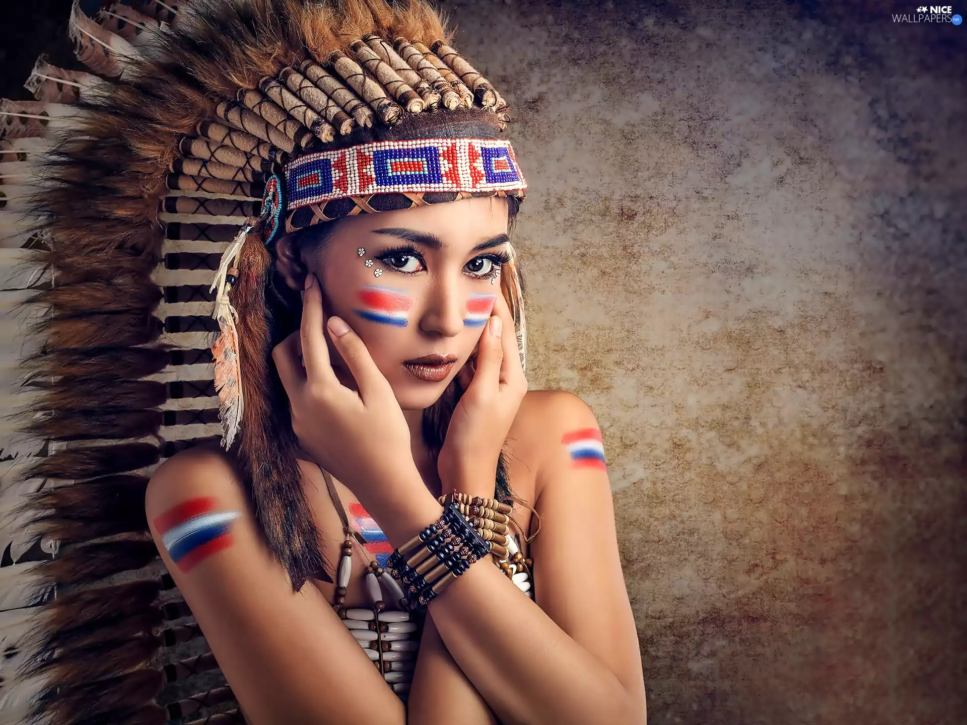 make-up, model, plume