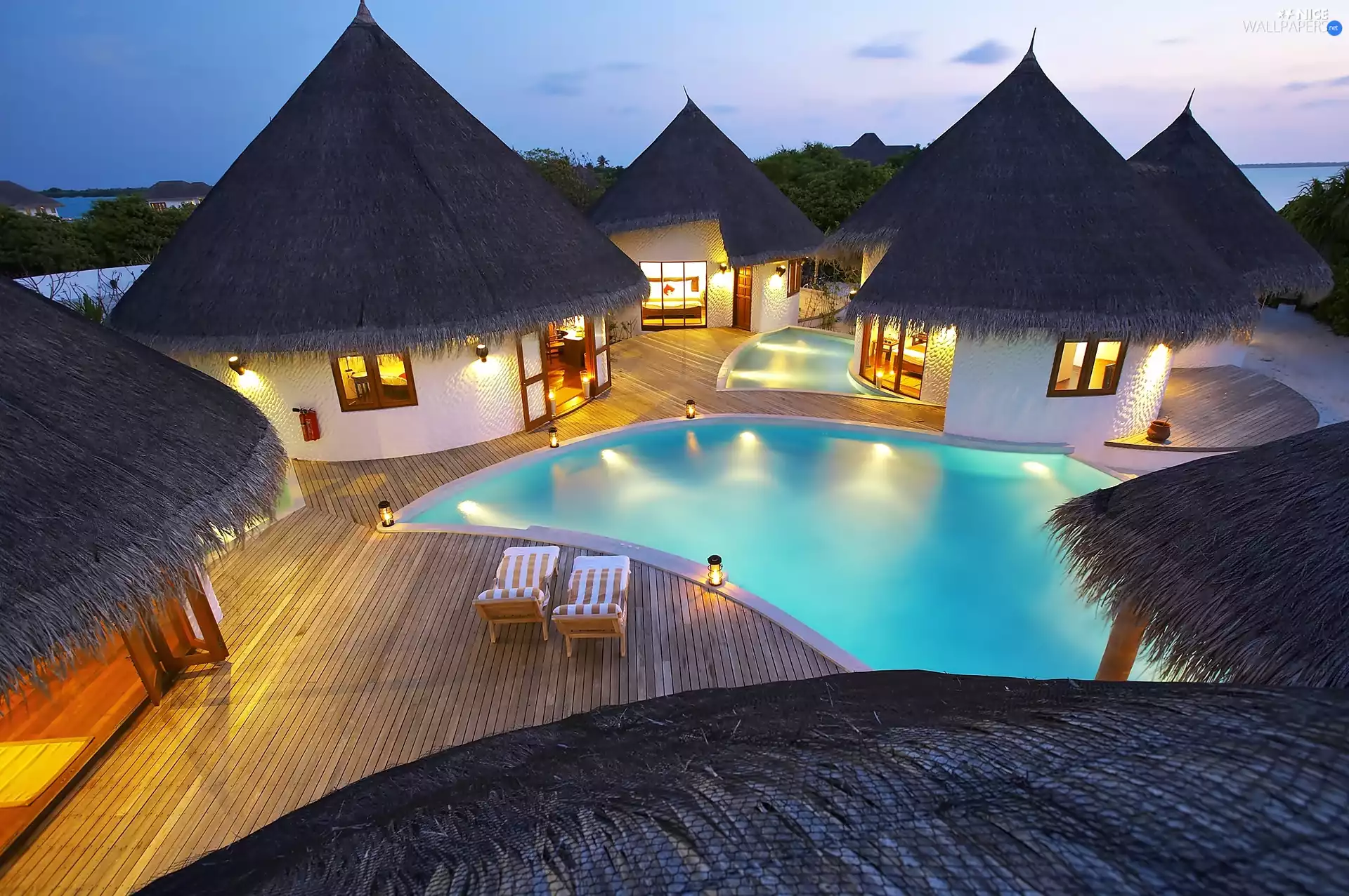 Houses, Pool, Maldives, The hotel