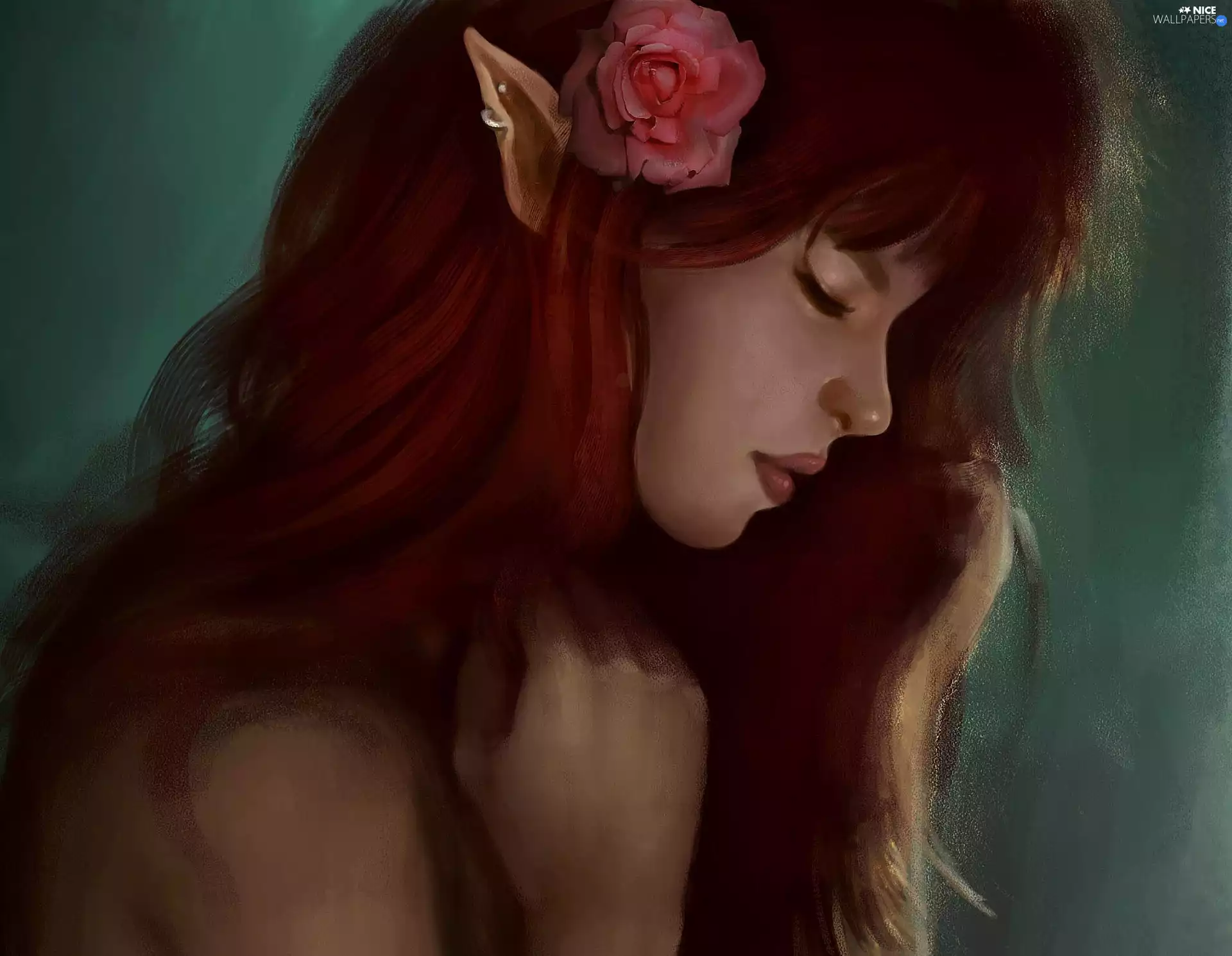 portrait, Women, elf