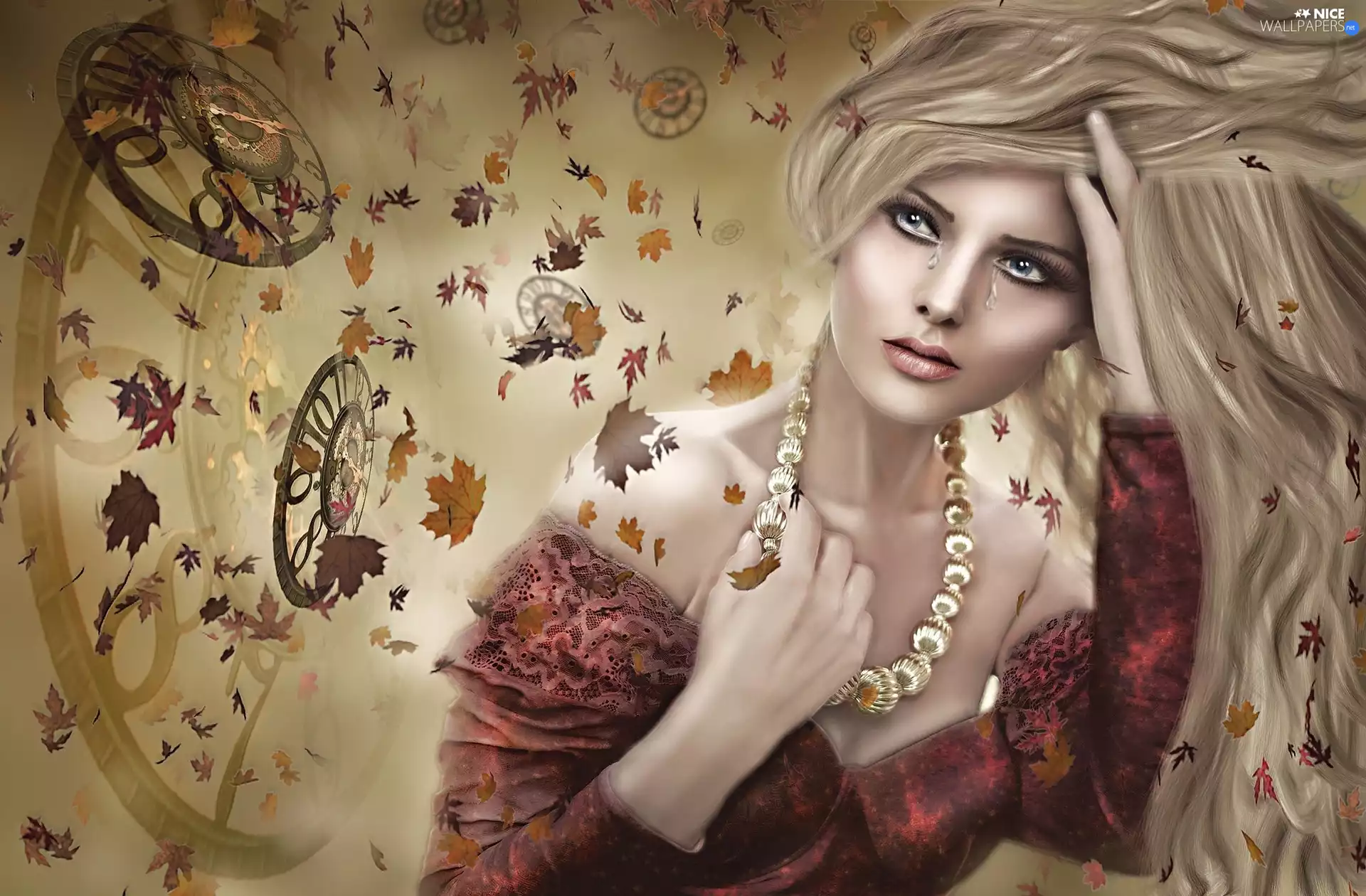 portrait, Women, tears