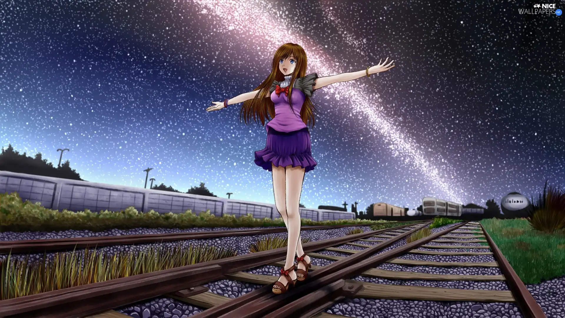 girl, ##, railway, balance