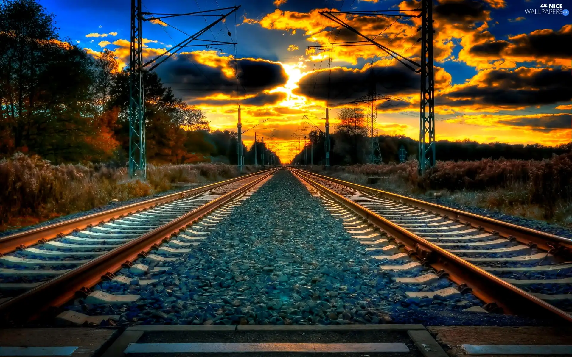west, ##, railway, sun