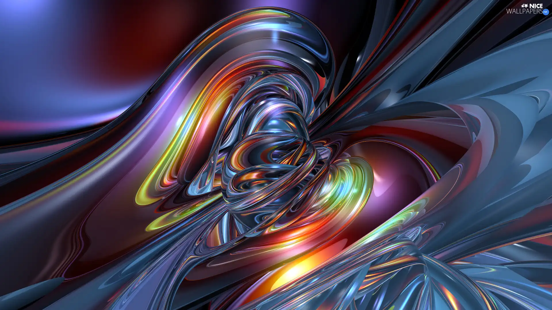 abstraction, 3D Graphics, Rainbow