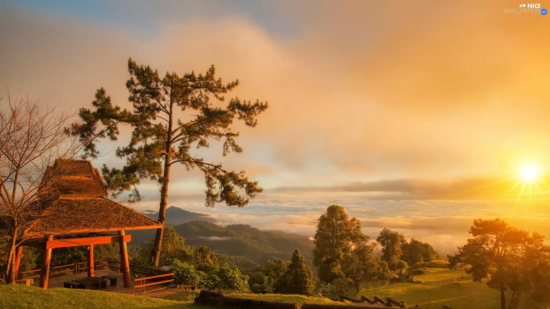 rays of the Sun, Thailand, Huai Nam Dang National Park