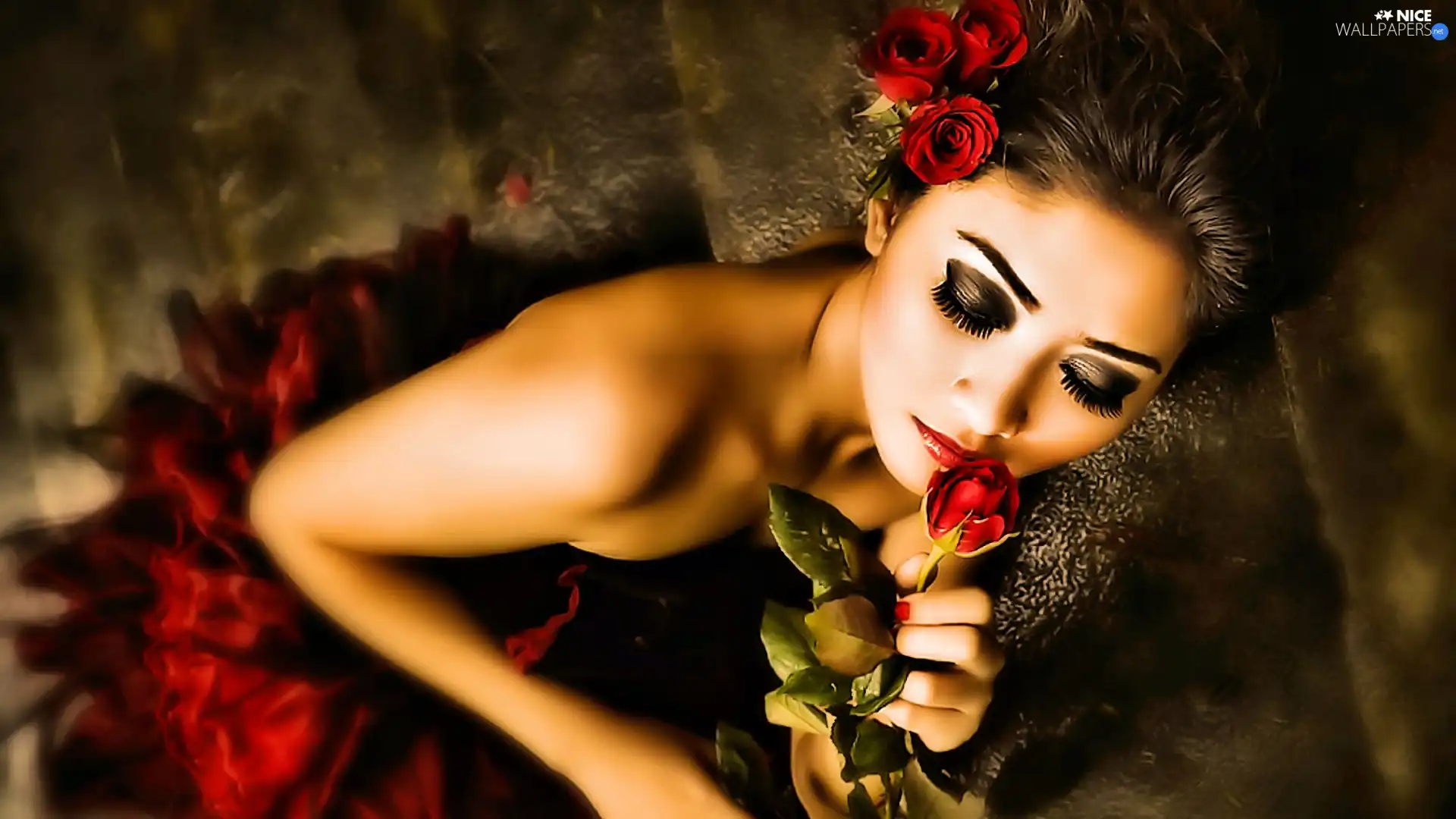 rose, Women, red hot