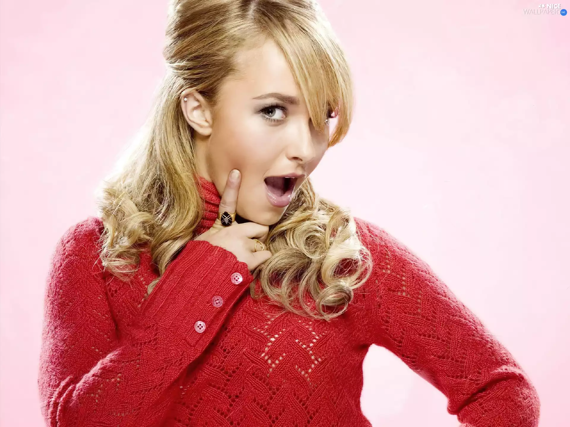 Sweater, Hayden Panettiere, Red