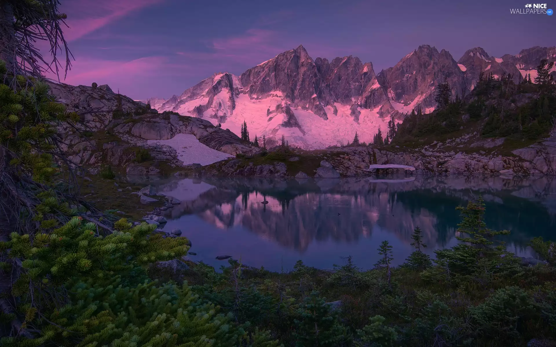 trees, Mountains, VEGETATION, reflection, viewes, lake