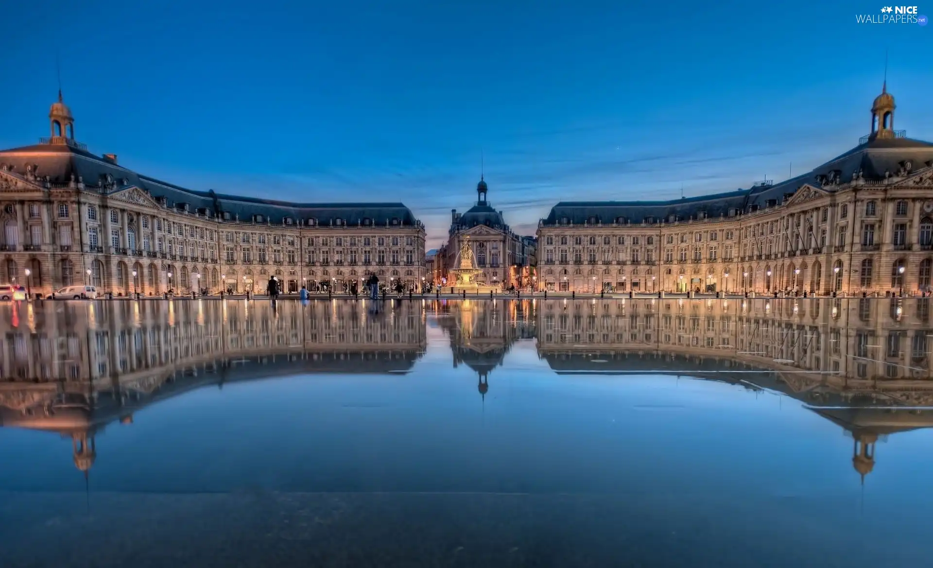 reflection, palace, water