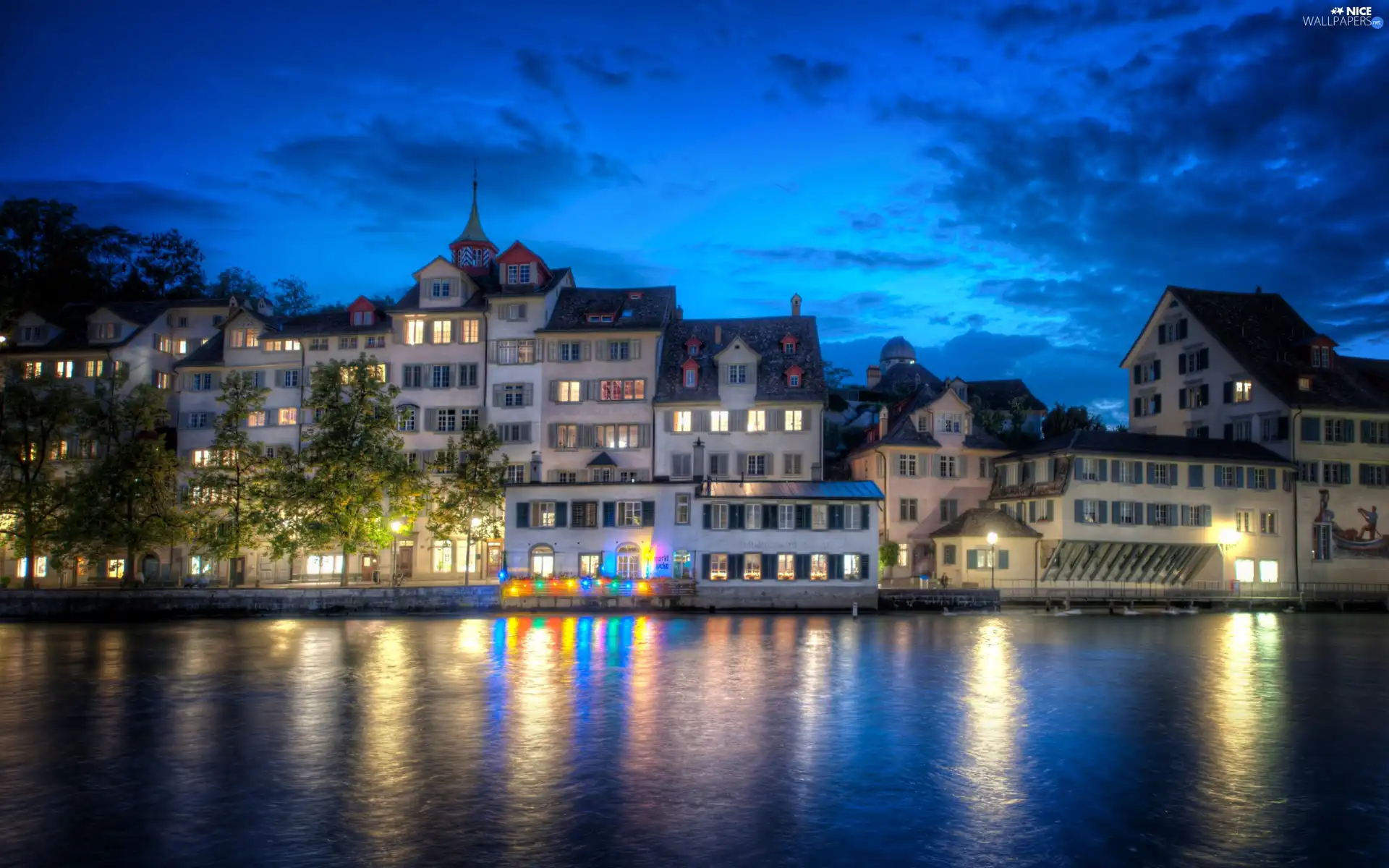 River, Switzerland, Houses