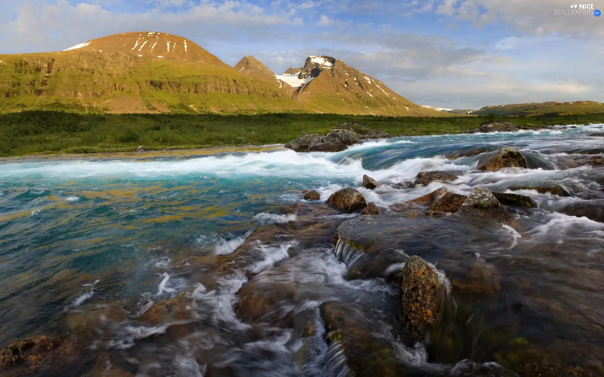 Mountains, River