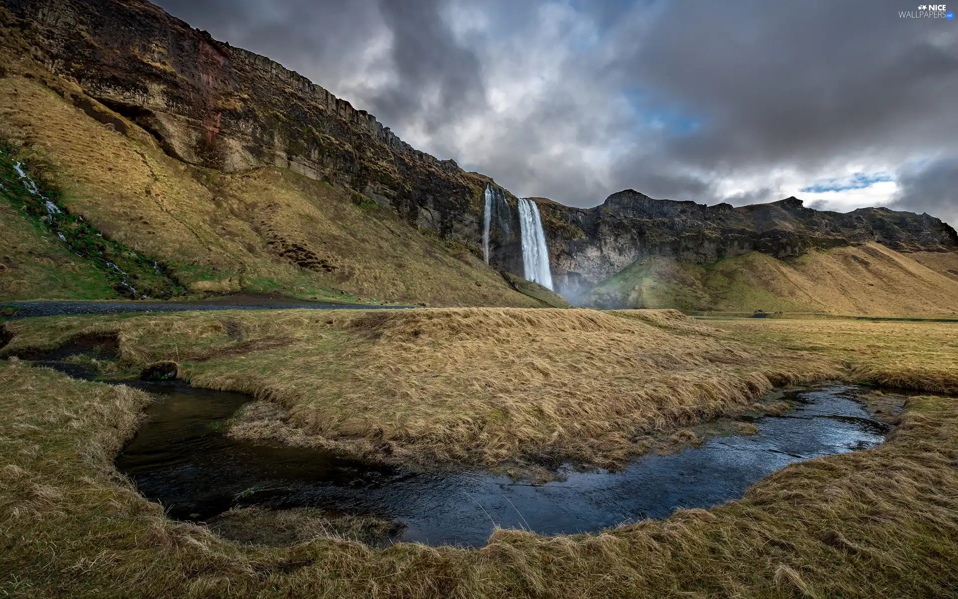 River, waterfall, rocks