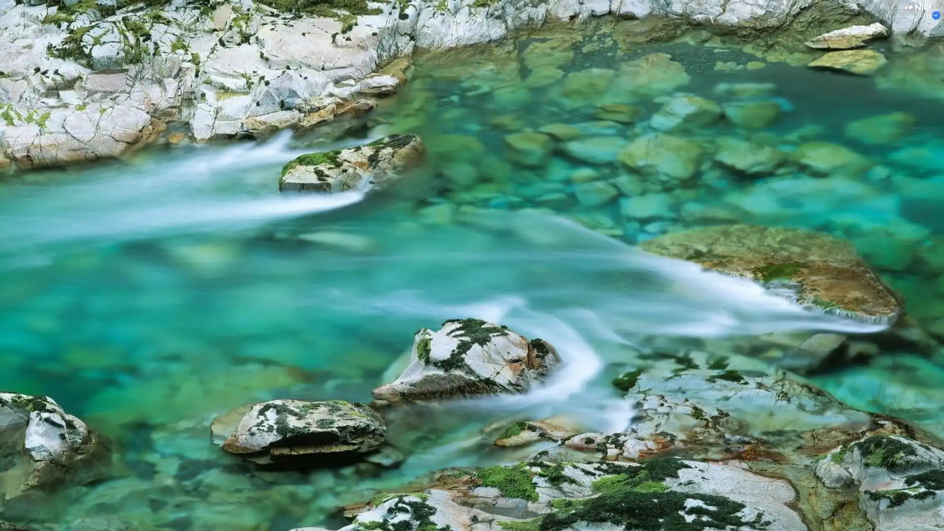 River, Stones, water