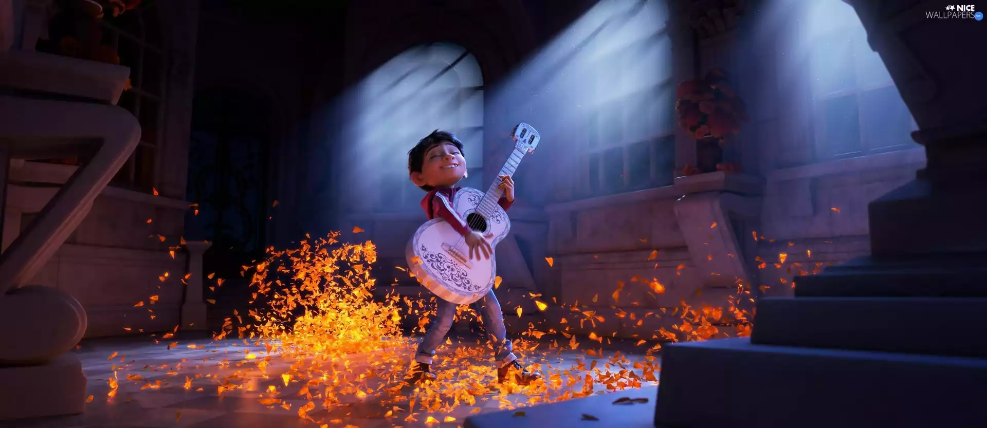 cartoon, Boy - Miguel Rivera, Guitar, Coco