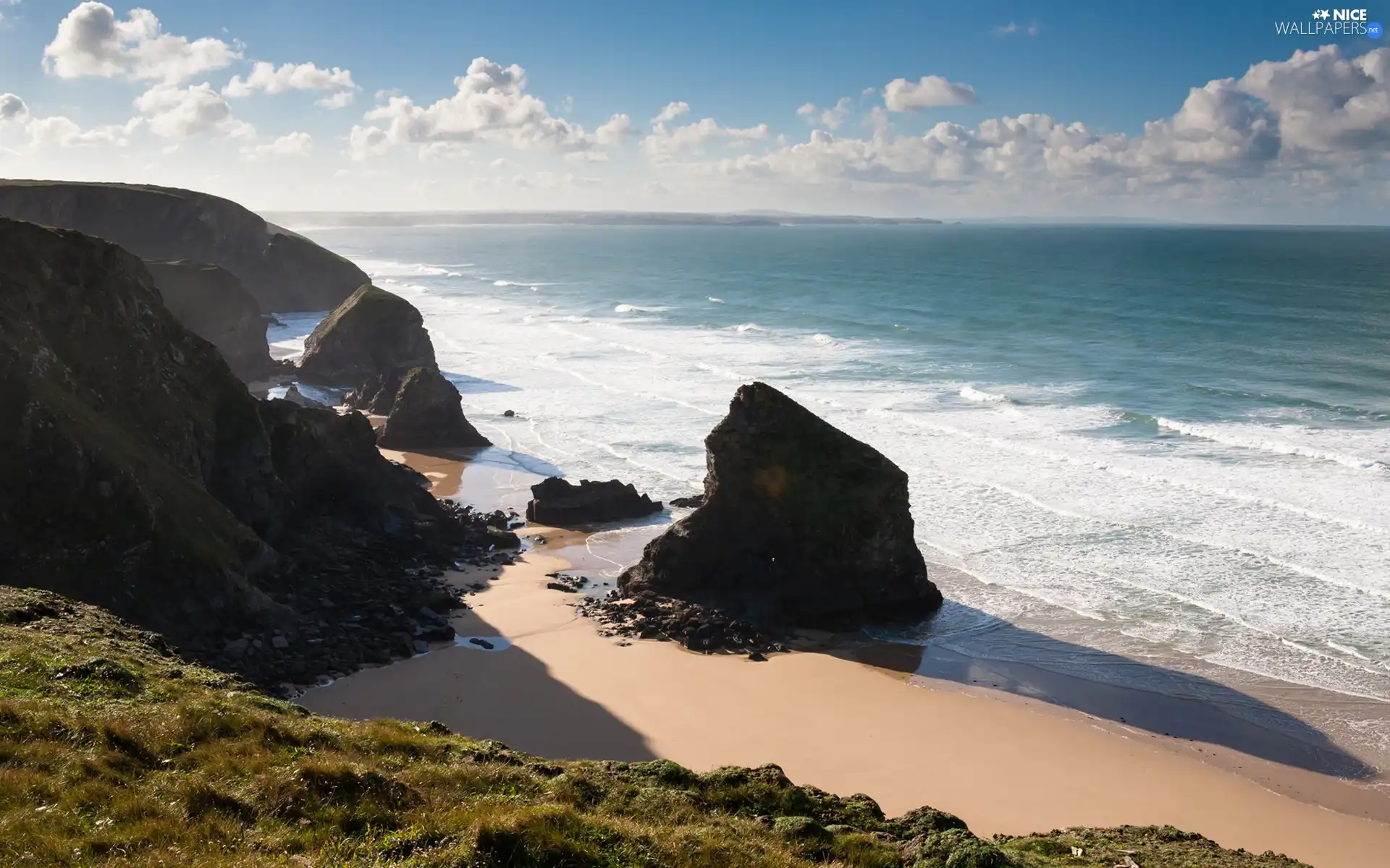 rocks, Ocean, Beaches