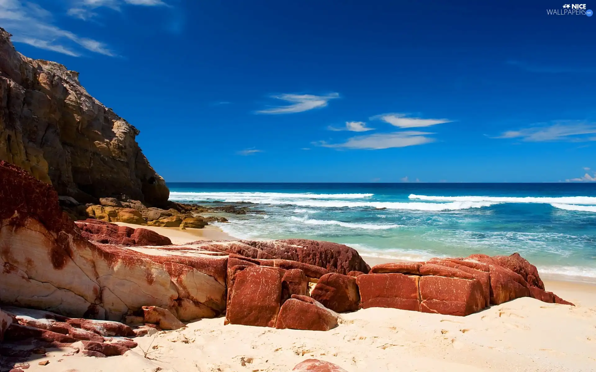 rocks, sea, Beaches