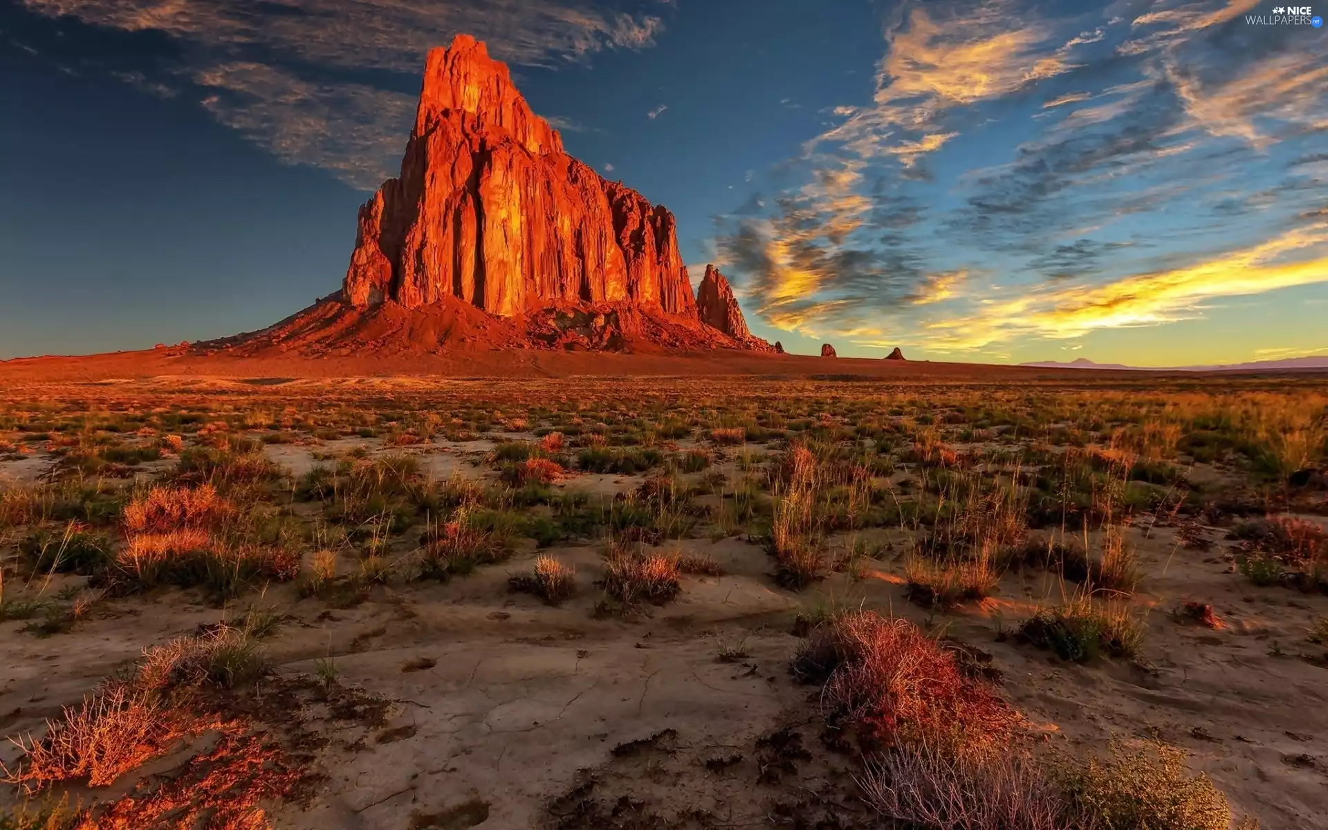 canyon, grassy, Desert, rocks